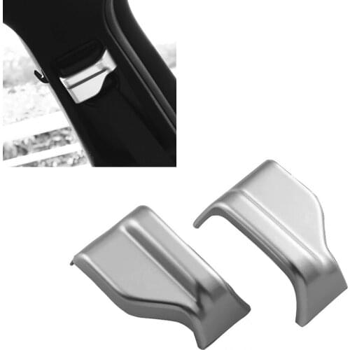 2x ABS Chrome Interior B Pillar Seat Safety Belt Frame Cover Trim for Mercedes Benz E Class W212 2010 2011 2012 2013 2014 2015
