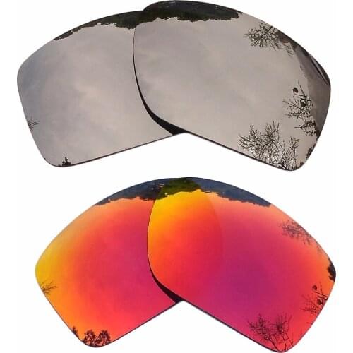 Silver Mirrored & Midnight Sun Polarized Replacement Lenses for Big Taco Frame 100% UVA & UVB
