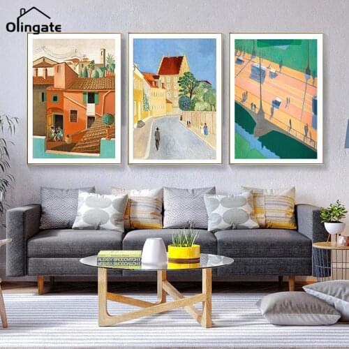 Nordic American Style Abstract Landscape Still Life for Living Room Canvas Painting Wall Art Print Posters for Home Decor