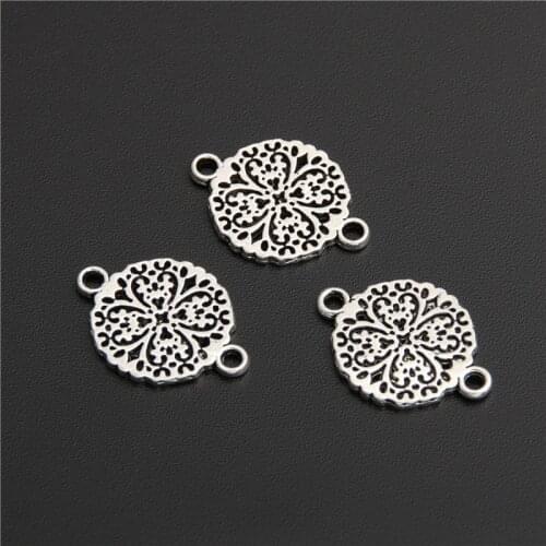 50pcs Silver Color Clover Connectors For Jewelry Making Supplies Necklace Bracelet Connectors DIY Jewelry Findings A2749
