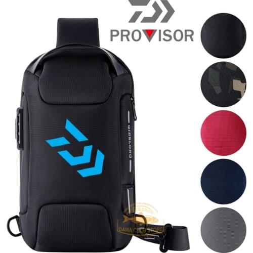 DAIWA Fishing Bag Outdoor Mens Sports One Shoulder Messenger Fishing Bag Mountaineering Riding Breathable Storage One Shoulder