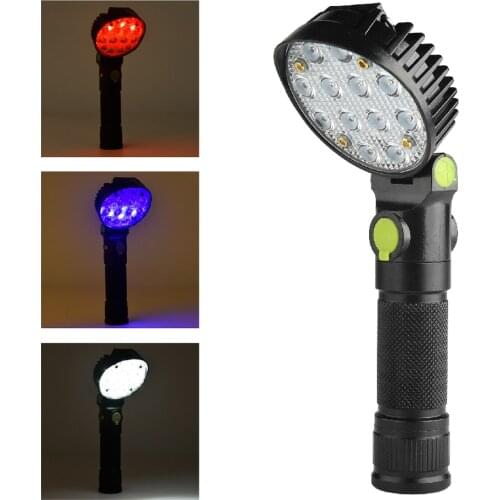 High Power Led Work Light USB Rechargeable Car Repair Inspection Lamp With Magnet Hook 16 LED Bright Torch UV Light Adjustable