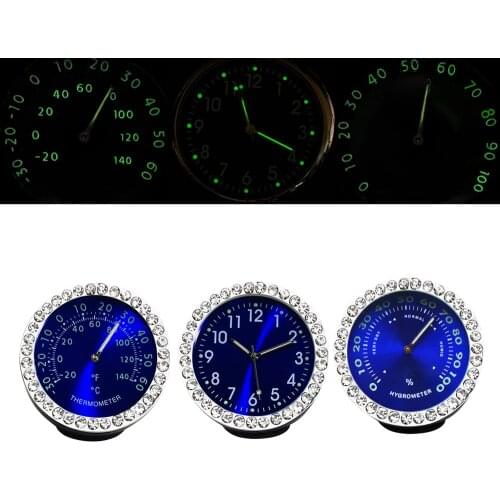 Yolu Car Clock Luminous Mini Automobiles Digital Watch Quartz Clocks Stick-on Auto Ornament Car Accessories for Cars SUV MPV