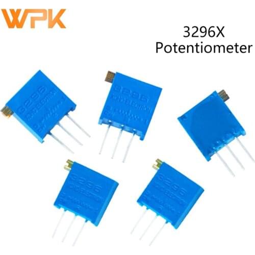 10Pcs 3296X Trimpot Trimmer Potentiometer 10R 20R 50R 100R 200R 500R 1K 2K 5K 10K 20K 50K 100K 200K 500K 1M 2M 3296X-1-100LF