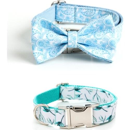 Comfy Dog Collar Nylon Bow tie Collars for Dogs and Cats Small Medium Large Big Dogs Bowtie Quick Release Buckle Fashion Pattern