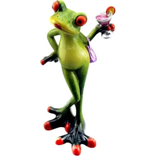 Outdoor Garden Decor Animal Statue Frog Figurines Landscape Decoration