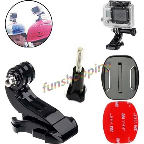 Vertical Surface J-Hook Buckle Mount adapter+screw+Flat Adhesive Mount for Gopro Go pro Hero 6/5/4/3/3+2/1 Xiaomi yi Accessories