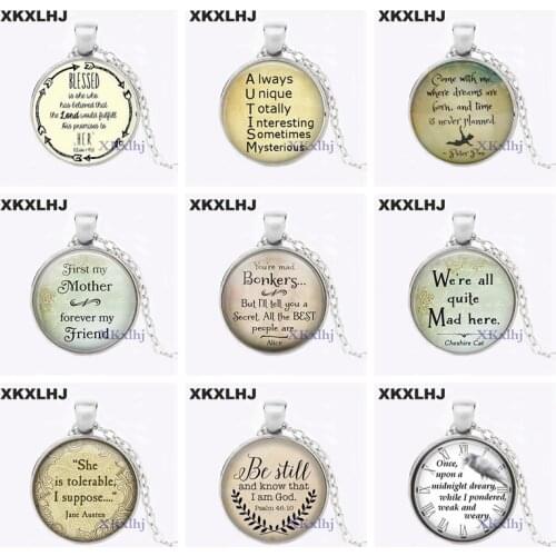 XKXLHJ The Lord Is My Shepherd Psalm 23 Bible Verse Necklace Bible Quote Christian Jewelry Women Men Sister BFF Necklaces Gifts