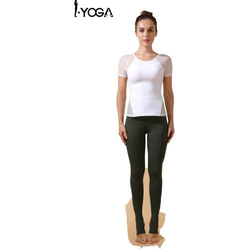 IYOGA Womens Short Sleeved Bosom Pads Workout Runing T-Shirts