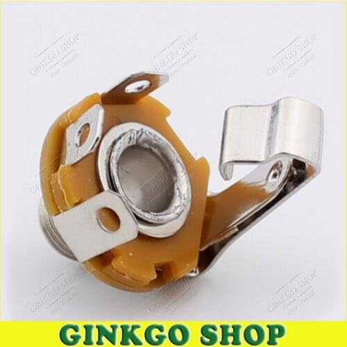 100pcs/lot 6.5MM Mono Jack, 6.5MM Sophomore Microphone Female Socket with Switch PCB Board Free Shipping