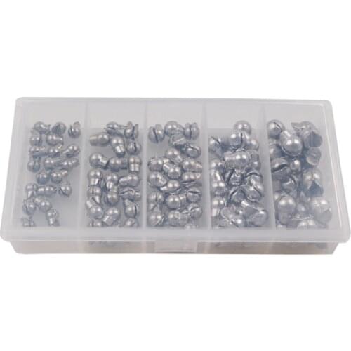 100pcs Open Bite Bare Fishing-clip Drop Biting Plumb Bob Fishing Tackles 0.5g 0.8g 1g 1.5g and 2g Biting Round Plumb Bob