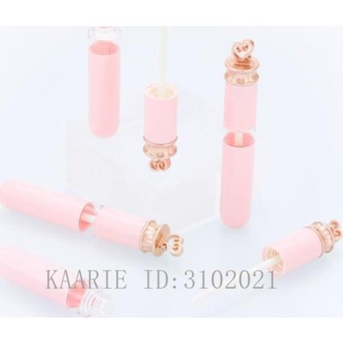 5ml Pink Love Heart Empty lipgloss tube Lip Glaze Tube Lip Gloss Bottle wholesale pink lip gloss tube lip gloss containers