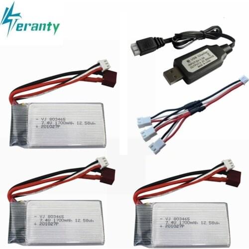 7.4V 1700mAh Lithium Battery and charger For 9200 9200E 9205E 9202E 9203E 9204E 9206E1:10 RC 4WD High Speed Off-Road Vehicle
