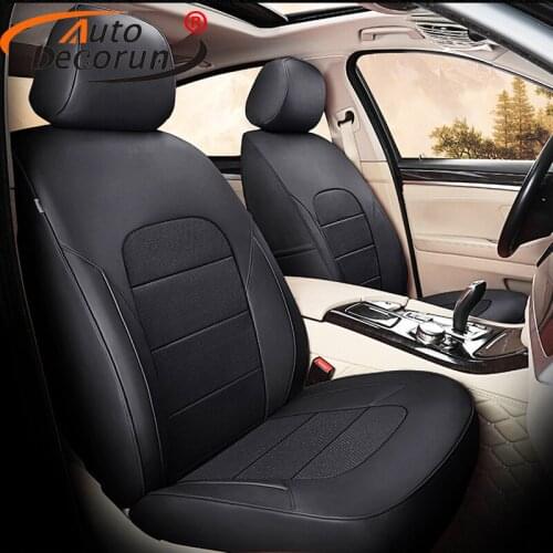 AutoDecorun 14PCS/Set Genuine Leather Seat Covers for Subaru Outback 2014 2015 2016 2018-2020 Accessories Seat Cover Protectors