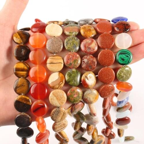 Natural Stones Round Shape Loose Beads Crystal Turquoise Jades Agates Beads for Jewelry Making DIY Charm Bracelet Accessories