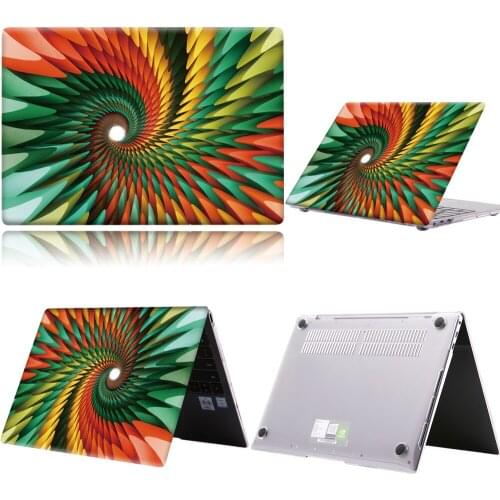 Laptop Case For Huawei MateBook 13/13 AMD Ryzen/14/D14/D15/X 2020/X Pro/Pro 16.1/Honor MagicBook 14/15 3D Art-green Wave Shell