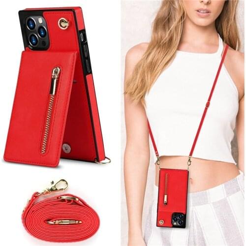 Wallet Crossbody phone case For Samsung Galaxy A90 S9/10 S20/21 FE Note 9 10 20 plus ultra zipper pocket long chain shoulder bag