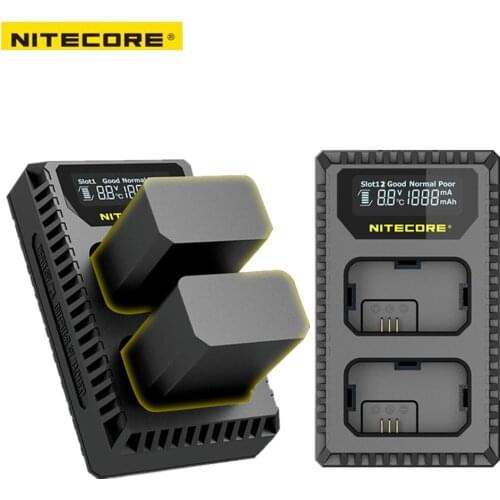 Nitecore USN1 Digital Dual Slot Travel Camera Charger For Sony NP-FW50 Batteries Compatible With a6500 a7 a7II a7R a7R2 a7s
