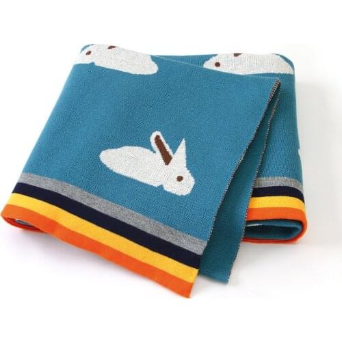 Baby Blankets Newborn Baby Swaddle Wrap Cotton Knitted Infant Bebe Sleeping Covers Soft Toddle Kids Playing Mats 100*80cm