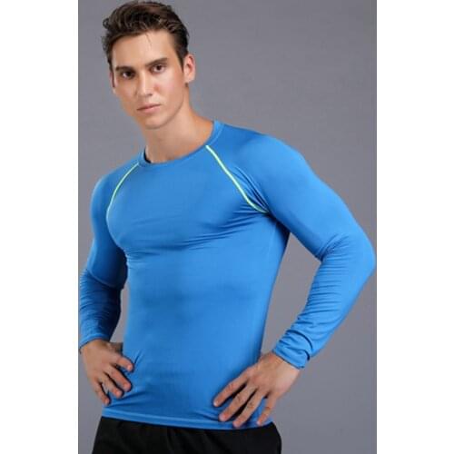 Long sleeve tshirt Compression Tights Men Fitness Running Shirt Breathable Quick dry Long Sleeve Sport Rashgard Gym Clothing