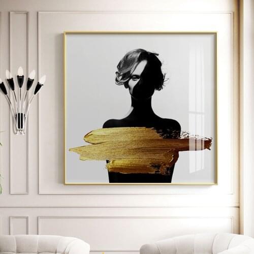 HD Fashion art Figures Canvas Paintings Wall Art Prints golden Poster Living Room Decorative Paintings On The Wall Home Decor