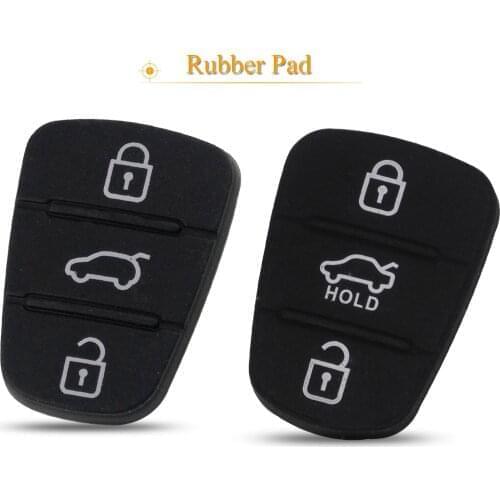 Kutery 10pcs 3 Buttons Replacement Rubber Pad Flip Folding Remote Car Key Shell For Hyundai I30 IX35 Kia K2 K5 Key Cover Case
