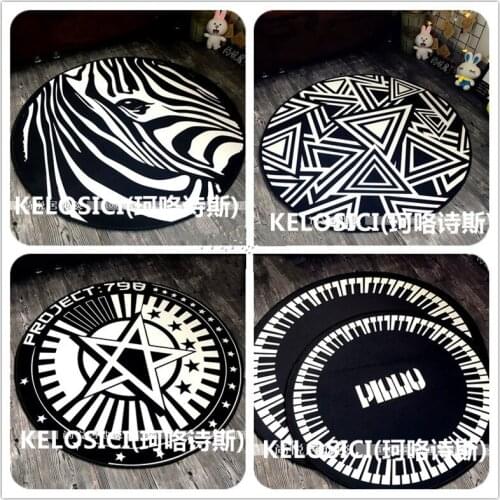 European minimalist Carpet black and white home trend carpets For living room bedroom coffee table Rugs computer chair Floor Mat