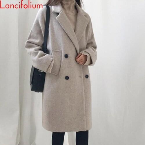 Женские бежевые пальто Lancifolium China At AliExpress