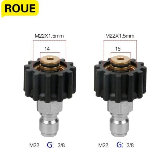 High Pressure Washer Car Washer Brass Connector Adapter M22 Female + 3/8" Quick Disconnect Plug m22*1.5