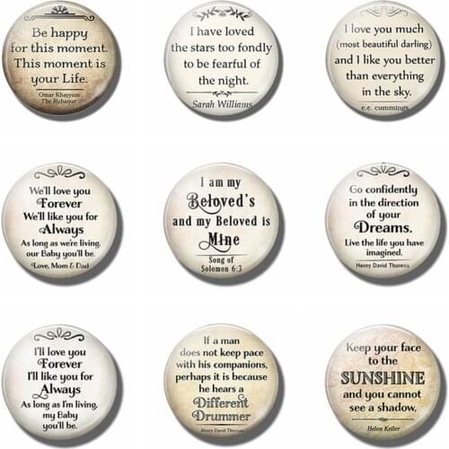 Letter refrigerator magnet love family friendship inspirational quotes home decoration glass dome magnetic message board