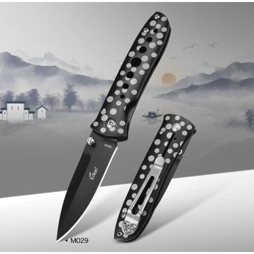 ENLAN Small Folding Knife 8cr13mov Steel Black Blade,Hunting Knife Camping Knives Tactical Outdoor Knife Dropshipping