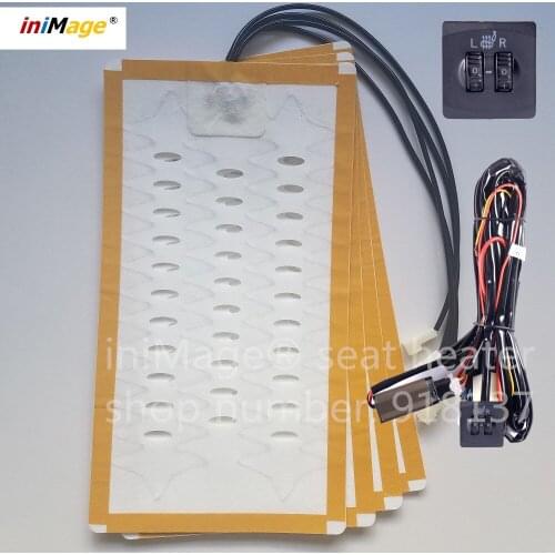 New style 2 seats installed,dual-dial 5-level seat heater,car seat cushion,switch 12v,car seat heater system,cover,heated pad