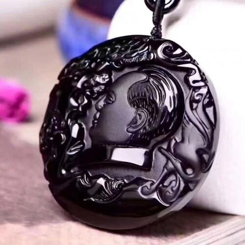 BONLAVIE Fine Jewerly Obsidian Chairman Mao Necklace Pendant Wholesale Anniversary Gift