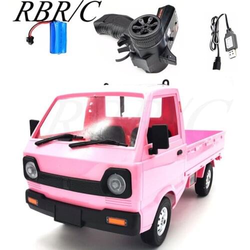 RBR/C WPL D12 Pink Color Several Battery 1/10 2.4G Military Truck Crawler Off-Road RC Remoto Contorl Car Vehicle Models Toy D12F