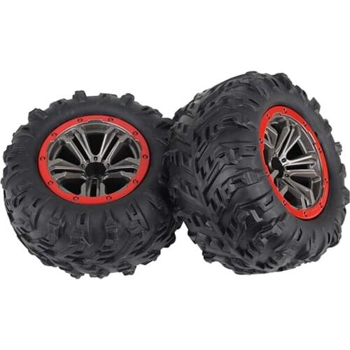 For 1/10 9125 RC Trucks Car Tires Wheels 25-ZJ02 for Hosim High Speed 9125 RC Cars S920 RC Trucks (2 PCS)