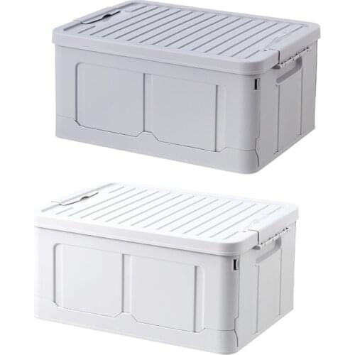 Folding Plastic Storage Box Crates Large Capacity Collapsible Container For Student Dormitory Toy Clothes cool
