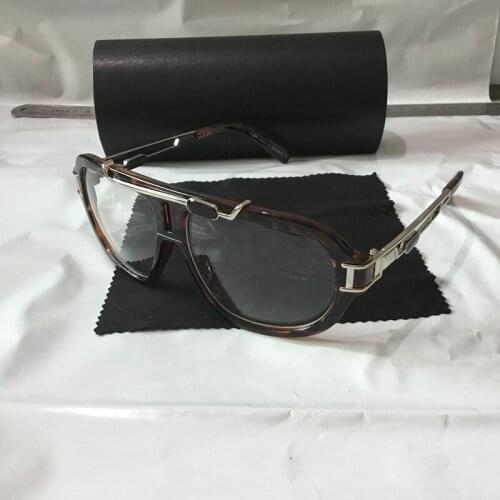 KAPELUS luxury sunglasses European new sunglasses 8018A Metal silver frame glasses Real photo sunglasses Flat mirror