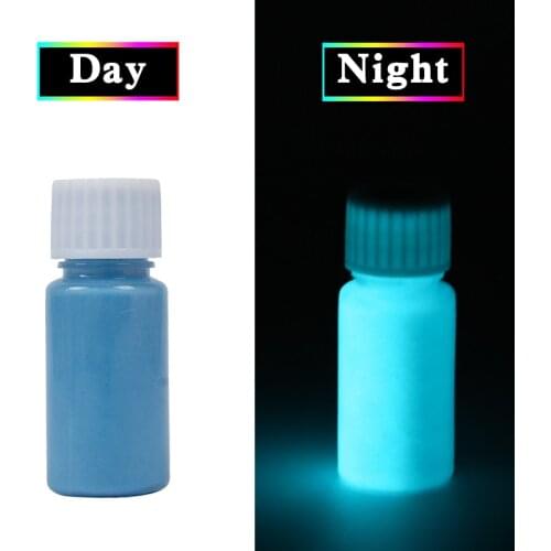 Glow in the Dark Fluorescent Paint for Party Nail Decoration Art Supplies 20g Light Blue Phosphor Pigment Acrylic Luminous Paint