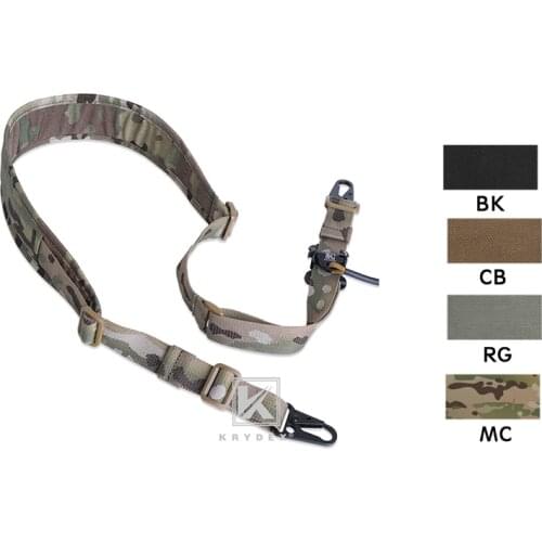 Krydex Tactical Modular Rifle Sling Strap Removable 2 Point / 1 Point 2.25" Padded Combat Shooting Hunting Rifle Accessories