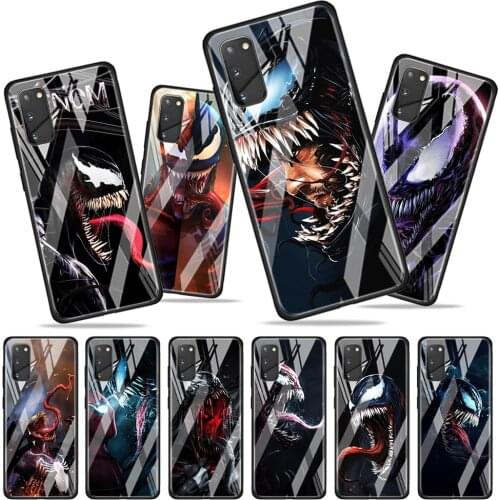 Venom Marvel Hero for Samsung Galaxy S20 FE Ultra Note 20 S10 Lite S9 S8 Plus Luxury Tempered Glass Phone Case Cover
