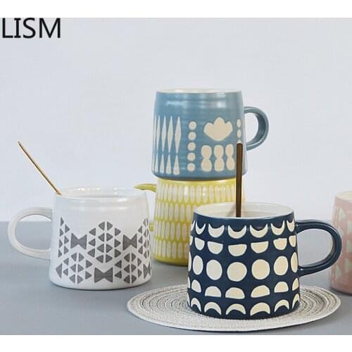 Japanese Handmade Coffee Mug Ceramic Cute Water Cup Female Artistic Breakfast Tea Cup Creative Household Couple Mug Funny Travel