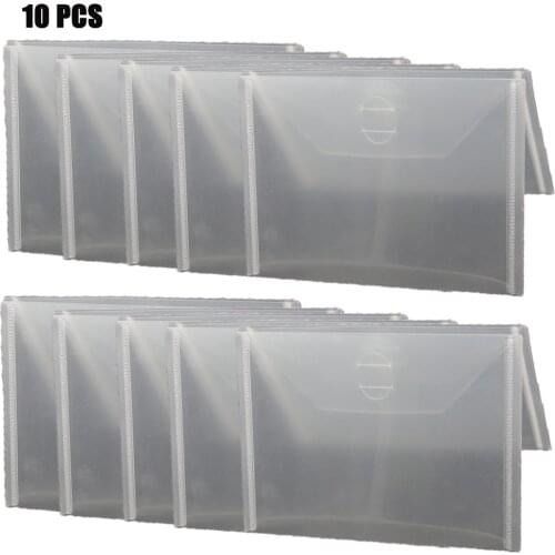 10pcs Resealable Storage Case For Cutting Dies Stencil Album Stamp Crafts Clear Plastic Seal Bags 18x13cm
