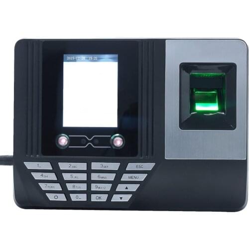 2.8 inch LCD Screen Face Fingerprint Password Attendance Machine Employee Checking-in Payroll Recorder DC 5V Facial Recognition