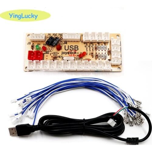 20PCS Zero Delay Arcade DIY KIT USB ENCODER PC TO JOYSTICK for 4way&8way ZIPPY JOYSTICK&Arcade BUTTON