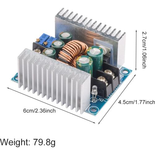 300W 20A DC-DC Buck Converter Step Down Module Constant Current LED Driver Power Step Down Voltage Module Electrolytic Capacitor