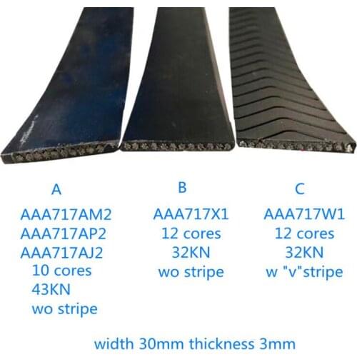 AAA717AM2 AAA717AP2 AAA717AJ2 AAA717X1 AAA717W1 STRUSTESC OLB56030/020/010 Elevator Traction Steel Belt W30mm H3mm
