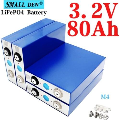 3.2V 80ah LiFePO4 battery 8000mah large capacity 12V 24V 48V solar system motorcycle electric vehicle engine battery