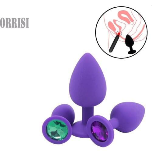Anal Plug with 5 different Colors Jewelry,G-Spot Stimulator or Butt Plug, Masturbation Sex Toys for Gay or Female