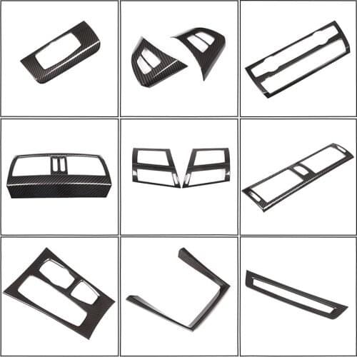 ABS Carbon Fiber Car Interior Decoration Strip Frame Cover Trim Sticker For BMW X5 E70 X6 E71 2008-2013 Car Accessories