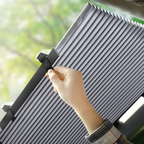 Car Sunscreen Sunshade Retractable Windshield Sun Shade Visor Curtain for Solar UV Protection 46/65/70cm Film Anti-UV